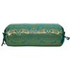 Stylo Culture Copricuscino cilindrico in Broccato Indiano Verde Smeraldo Floreale con Trama Jacquard Cuscino Rotondo Cuscino Tradizionale con Elefante Tubolare - (76x38 cm) | 1 Pezzo (Solo Copertina)
