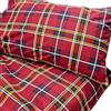 S&G Home Set Lenzuola Puro Cotone Stampa Fantasia - Tartan Rosso, Set Lenzuola Una Piazza e Mezza