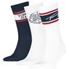 Tommy Hilfiger College Giftbox Calzini Crew, Bianco, 43-46 (Pacco da 3) Unisex-Adulto