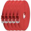 1aTTack.de 0,5m - rosso - 5 pezzi - Cavo di Rete Ethernet Cat6 Piatto Lan Gigabit RJ45 Cat 6 compatibile Cat5 Cat5e Cat7 Cat8