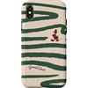 Disney Custodia per iPhone X/XS Disney Paperino Retro Vintage Silhouette & Onde Pattern