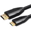 Watio Wave Cavo HDMI da 2 m, tipo maschio a mini maschio, awg34, nero, ideale per collegamenti ad alta definizione. *