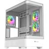 Thermaltake View 290 TG ARGB Snow | ATX PC Gehäuse | Showcase Design | Tempered-Glass Front | ARGB Lüfter | AIO/Wasserkühlung Support | sehr leiser Airflow | Hidden-Connector | USB 3.0