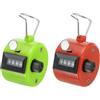 PATIKIL Contatore Clicker, 2Pz 4 Cifre Contatore Click Pitch Meccanico Portatile per Allenamento Maglia, Golf, Giro, Pesca, Verde-Rosso