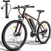 Fafrees Bicicletta Elettrica 26 Bici Elettrica Mountain Bike 21 Velocità Batteria Rimovibile 36V13Ah EBike Uomo Donna Adulti, Freni a Disco Meccanici, Autonomia di 80-100km, Nero, con Pompa da Bici