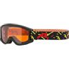ALPINA CARVY 2.0 - Maschera da sci anti-appannamento, estremamente robusta e infrangibile, protezione UV 100%, taglia extra-piccola per bambini, Black multi matt
