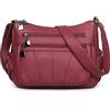 VOLGANIK ROCK Borsa a tracolla per le donne donna morbida PU borsa a tracolla in pelle media spaziosa borsa moda tote top maniglia Satchel, Rosso