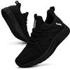 Feethit - Scarpe da Ginnastica da Donna, Antiscivolo, Traspiranti, Leggere, da Palestra/Allenamento, Interamente Nero, 38 EU
