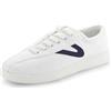 TRETORN Nyliteplus - Sneaker da Donna, in Pelle, con Lacci, Stile Casual, alla Moda, Classiche, Stile Vintage, Bianco Blu Marino., 9 UK