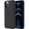 NEW'C Cover per iPhone 12 Pro Max (6,7 Pulgadas) in custodia silicone ultra sottile nero [Ultra Leggera]