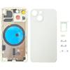 Smartex® Scocca Posteriore in Vetro, Telaio Back Frame Compatibile con iPhone 13 Mini | Senza Logo, Senza COMPONENTI PREINSTALLATI (Bianco)