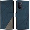 SONWO Cover per Oppo A74 5G / A54 5G Custodia, Flip Caso in PU Pelle Case Cover Premium Portafoglio Custodia per Oppo A74 5G / A54 5G, Supporto Stand, Slot per Schede, Blu