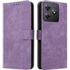 XINNI Cover per Oscal Flat 2/Blackview Wave 8 (8C) Custodia, RFID Protection Flip Magnetica Pelle PU/TPU Portafoglio, Viola