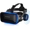 FIYAPOO Occhiali VR 3D con Cuffie, Bambini HD Visore Realtà Virtuale per Film e Giochi, Compatibile con Smartphone Android e iPhone da 4,7 a 6,6 Pollici, Regalo di Natale Perfetto per la Famiglia