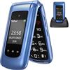 CHAKEYAKE Telefono Cellulare per Anziani, Flip Cellulare con Tasti Grandi, SOS, Display 2.4 +1.77, Chiamata Rapida, Radio FM, Torcia, Base di Ricarica, 1000mAh Batteria