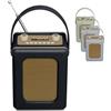LEMEGA Class Classic Radiosveglia DAB+/FM - Radio da Cucina DAB+ con Bluetooth 5.3, 60 Stazioni, Lunga Autonomia, Presa Cuffie, Alimentazione a Batterie o rete, Linea Verticale Compatta,Nero