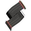 LINKUP - AVA5 Cavo Riser PCIE 5.0 [80cm (Lunghezza totale 84cm)] Pronto per RTX5090 RX9070 GPU | Velocità x16 128GB/s | Compatibile con PCIE 4.0 e WRX80/WRX90E | Angolo dritto Nero