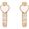 Sakrami Orecchini Donna in Argento Sterling Dorato a forma di cuore con Zirconi Bianchi Gioiello perfetto per Ragazza e Fidanzata Elegante Regalo per compleanno, anniversario e occasioni speciali con Scatola