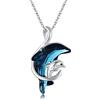 OHAYOO Collana con Delfino in Argento Sterling 925, Gioiello di Natale per Donne