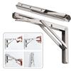 CLT CLETING CLighting Staffa pieghevole per mensola, in acciaio inox, resistente, per panca da tavolo, salvaspazio, carico massimo: 181,4 kg, 35,6 cm, confezione da 2