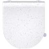 SREWOHS PRO Tavoletta WC Ultra sottile Universali D Forma, Sedile WC, Urea-Formaldeide Chiusura Ammortizzata tavoletta wc con Sgancio Rapido a un Pulsante,Marmo Bianco, 42,5 * 36,2 cm