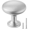 VEVOR Pomelli per Mobili, 25 Pezzi, Maniglie per Cassetti e Porte in Lega di Zinco, Pomelli Solidi a Forma di Fungo, Ferramenta per Armadietti con Viti per Bagno e Cucina, 28 mm Colore Nichel