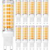 DiCUNO Dimmerabile Lampadina LED G9 4W, Equivalente 40W alogene, Bianco caldo 2700K, 500lm, G9 LED per bagno, plafoniere, 10 Pezzi