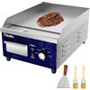 TAIMIKO Griglia elettrica liscia 1700 W Griglia elettrica in acciaio inox in ghisa Gastro Griddle Controllo preciso della temperatura