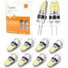 I-SHUNFA Lampadine LED G4 1,2 W Dimmerabili Bianco Freddo 6000 K AC/DC 12-24 V Mini Lampadina LED Sostitutiva 10 W-15 W Lampadina Alogena G4 Per Cucina, Cappa Aspirante, Ufficio (Confezione Da 10)