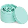 JCASE Grinder ceramica per spezie, antiaderente, a 4 pezzi, con rivestimento in nano-ceramica, Ø 63 mm, con custodia per il trasporto, raschietto per polline, pennello e bocchino