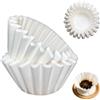 Larebidtex Set di 100 Sacchetti Filtranti Universali in Carta per Macchine da Caffè con Filtro a Cestello, Compatibili con Marchi Premium e Altri Modelli, Dimensione 90/220 mm, Capacità 10 Tazze
