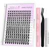VEYESBEAUTY Ciglia Finte Kit Laminazione Ciglia Kit Newbie's Five-Second Extension Ciglia Finte Ciuffetti Kit Lash Extension Kit Con Bond e Dispositivo Di Rimozione (Bomb kit, 8-16mm)