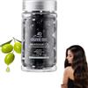Bploar Siero per capelli multivitaminico, capsule di siero per capelli, levigante e nutriente, con olio vitaminico per capelli lisci e sani (40 capsule, oliva)