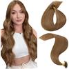 MY-LADY Extension Capelli Veri Cheratina 25 Ciocche 25g 60 cm Marrone Chiaro Capelli Umani Remy Lisci Naturale Keratin U Tip Human Hair Extensions #06