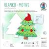 Ursus 1712 00 05F - Motivi in bianco Albero di Natale, 20 pezzi in cartoncino fotografico da 300 g/m², 24 x 21 cm, carta artigianale fai da te da colorare, incollare e ritagliare