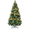 YEAUPE PRO Albero di Natale artificiale in PVC 180 cm | Con robusta base in metallo | Include nastro decorativo da 9 m | Per uso interno ed esterno