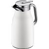 alfi SKYLINE 1,0l, coconut white, caraffa termica con igienico inserto in vetro, chiusura a vite con pulsante, presa ergonomica, con una sola mano, ottima come caraffa da caffè e da tè, senza BPA