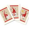 VERVACO Kit Punto Croce Contato GNOMI DI NATALE SET DA 3 Biglietti Con Finestra Per Punto Croce 10,5 x 15 cm Set Fai Da Te Creativo Adulti Ricamate Accessori Per Lavoretti Creativi