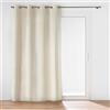 Douceur d'Intérieur, Tenda con occhielli (140 x 260 cm) Swing Naturale, Flanella Relief Tinta unita