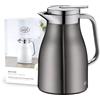 alfi SKYLINE 0,65l, cool grey, caraffa termica con igienico inserto in vetro, chiusura a vite con pulsante, presa ergonomica, con una sola mano, ottima come caraffa da caffè, caraffa da tè, senza BPA
