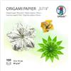 Ursus 2298 55 03 - Carta origami Blossoms, giallo/verde, 100 fogli, 80 g/m², 15 x 15 cm, 7 motivi assortiti, stampati su entrambi i lati, con istruzioni per la piegatura, carta pieghevole
