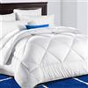 TEKAMON Copripiumino king size con linguette angolari per copripiumino serie 1200, alternativa alla piuma d'oca e neve, reversibile, collezione hotel, ipoallergenico, colore bianco neve, 228,6 x 259,1 cm