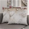 PETTI Artigiani Italiani - Coppia di Federe Cuscino 30x30 cm in Microfibra, Cuscini Arredo Camera da Letto, Divano, Salotto, Set 2 Fodere Copricuscino, Federa Shabby 327, 100% Made in Italy