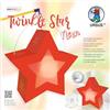 URSUS 1883 00 02-Twinkle Star Rosso, 19,3 x 18,3 x 8 cm, 250 g/m², per la Realizzazione, Kit Artigianale Fai da Te per sfilate di Lanterne, Neon Red, One Size