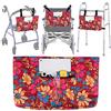 supregear Borsa Sedia a Rotelle, Borsa per Rollator Pieghevole Borsa per Deambulatore con Scomparto Termico di Conservazione Rimovibile per Scooter per Sedie a Rotelle Walker Rollator, Floreale
