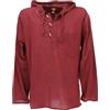 GURU SHOP Camicia Nepal, Felpa Hippie Goa, Camicia Yoga, Camicia Con Cappuccio, Bordeaux, Cotone, Dimensione Indumenti:L, Camicie
