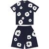 Generic Denim Tears Tracksuit Short - DT Shorts und Tshirt Set Tuta da Jogging e Shorts Unisex Uomo Estivo Set Y2K Hip Hop Maglietta a maniche corte con corona in cotone unisex stampa schiuma, Navy#4, M