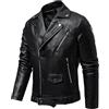 TONY BACKER - Giacca Pelle Uomo, Giubbotto da Biker in Ecopelle Con Cintura In Vita, Versatile, Chiodo Pelle Uomo Con Zip in Metallo e Tasca Interna (IT, Testo, XL, Regular, Regular)