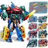 QUANTUM HEROES DINOSTER 4 in 1 Robot Trasforming Mega Robot Metatron, alto 16,14 pollici, Veicolo da Battaglia, Transforming Giocattolo per Bambini e Bambine dai 5 ai 10 anni, Multicolore