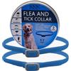 SSS SALLYSS SALLYSS Collare Antiparassitario per Cani - 2 Pezzi - Protezione Naturale con Citronella e Menta - Efficacia fino a 8 Mesi - Impermeabile, Regolabile, Formula Sicura (Blue)
